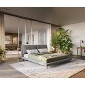 DELIFE Bedframe Cusino 180x200 cm microvezel grijs gestoffeerd