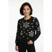 Vero Moda Regular fit kersttrui met all-over motief, model 'NEWSNOWFROST'