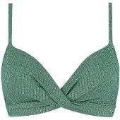 Beachlife Green Glitter Padded Wired Top Dames