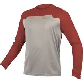 Endura - MT500 Burner Trikot Langarm - Fietsshirt M, wit/rood
