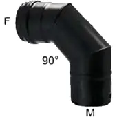 ARTEL Ati bocht 90 80mm tbv pelletkachels
