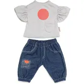 Skrållan Spel blauw denim / lichtgrijs / koraal