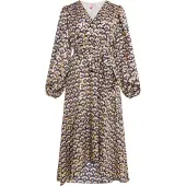 IZIA Jurk navy / geel / goud / perzik / wit
