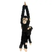 Wild republic Hanging Monkeys Teddy Zwart Kinderen