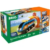 BRIO 33971 Smart Tech Sound Record & Play Engine - Interactieve houten speelgoedtrein voor kinderen | Perfect voor kinderen vanaf 3 jaar | Verbet
