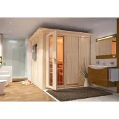 Karibu | Rodin Sauna | Energiesparende Deur | Kachel 9 kW Externe Bediening