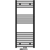 LuxeBath Badkamerradiator middenaansluiting 500x1200 mm antraciet recht met wandaansluitset