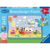 Ravensburger Peppa Pig - Kinderpuzzel - 2 x 12 stukjes (2 stuks)
