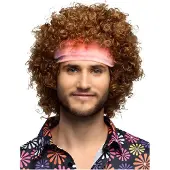 Boland Pruik Hippie Groove Met Haarband Rood rood Polyester Pruik