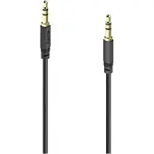 Hama 00202012 Jackplug Audio Aansluitkabel [1x Jackplug male 3,5 mm - 1x Jackplug male 3,5 mm] 1.5 m Zwart Vergulde steekcontacten