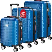 Monzana Reiskoffers Exopack 3-delig Blauw ABS
