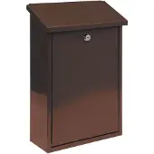 VOREL - Brievenbus - 400 x 250 x 100 mm - Bruin - Weersbestendig