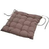 Douceur d'intérieur Stoelkussen-zitkussen Essentiel taupe 40x40x7cm