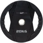 Muscle Power Olympische Halterschijf met Handgrepen - Rubber - 20 kg