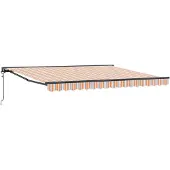 vidaXL Zonnescherm Frame Blauw en Oranje 400 × 300 cm