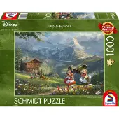 Schmidt Puzzel 1000 stukjes: Thomas Kinkade: Mickey en Minnie in de Alpen, Disney
