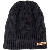 Sinner Muts Women Cable Beanie Black