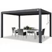 TOOLPORT Pergola 3x4 m, lamellendak, antraciet