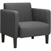vidaXL Fauteuil met armleuningen 54 cm corduroy stof donkergrijs