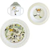 Peppi Pitkätossu Pippi Cirkus kinderservies 3-delig Multi