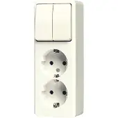 JUNG Combinatie AP600-serie 2-weg stekkerdoos met beveiliging - 625A
