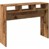 vidaXL Wandtafel 105x30x80 cm bewerkt hout oud houtkleurig