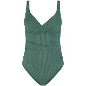 Beachlife Green Glitter Padded Swimsuit Dames