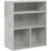 vidaXL Boekenkast 60x30x71,5 cm bewerkt hout betongrijs