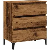 vidaXL Dressoir 60x35x70 cm bewerkt hout oud houtkleurig