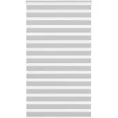 vidaXL Zebra rolgordijn 125x230 cm stofbreedte 120,9 cm lichtgrijs