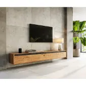 DELIFE Tv-meubel Stonegrace 240 cm acacia natuur 4 deuren zwevend