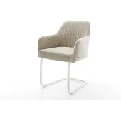 DELIFE Sledemodel Greg-Flex geweven stof beige sledemodel vlak wit pocketveer kern