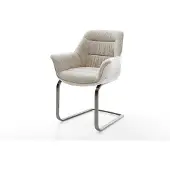 DELIFE Sledemodel Kaira-Flex geweven stof beige sledemodel vlak grafiet