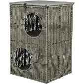 Trixie AMALIA - KATTENMAND - HOEKIG - POLYRATTAN GRIJS - 37X35X57CM