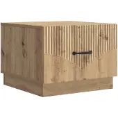 vidaXL Salontafel Artisanaal eiken 49 x 50 x 37 cm Bewerkt hout