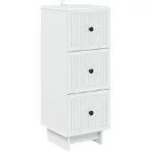 vidaXL Ladekast Wit 33 x 34,5 x 90 cm Bewerkt hout