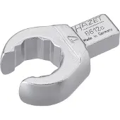 Hazet Insteek-ringsleutel · open 6612C-17 · 9 x 12 mm insteekvierkant massief · Buitentwaalfkant profiel · SW 17 mm