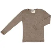 Engel - Kinder Unterhemd L/S - Merino-ondergoed 140, grijs
