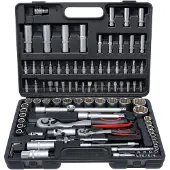 Kraftmann Dopsleutelset Bitset 6.3 mm 1/4" + 12.5 mm 1/2" 94 st. ( 2296 ) (1/4", 1/2", 5/16")