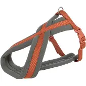 Trixie Hondentuigje Confort Premium Oranje - zacht -verstelbaar borst 38--67 cm - nek tot +- 28 cm- positie buikriem in 2 standen instelbaar