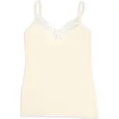 Engel - Women's Top mit Spitze - Zijden ondergoed 42/44, wit