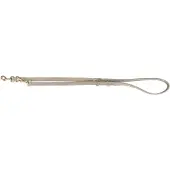 Trixie hondenriem pure verstelbaar leer lichtgrijs M-l 200x2 cm