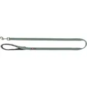 Trixie Hondenriem - Premium Salie 100x2.5 cm - Robuust Singelband, Neopreen Handvat, Oogje voor Penning