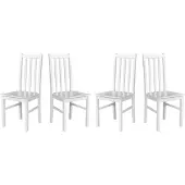 LeafDesign ESSZIMMERSTUHL - Set van 4 stoelen, model Bos, 10 D, wit
