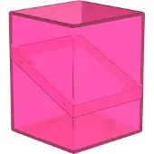 Ultimate Guard Boulder 100+ Clear Deck Case voor 100 TCG-kaarten met dubbele mouwen Rhodonite Veilige en duurzame opslag voor ruilkaartspellen Tr