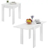Dmora Alamaro - Uitschuifbare Tafel, 134x67x79h cm Wit, 6 Personen
