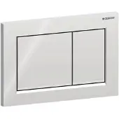 Geberit Omega 30 bedieningsplaat 2-knops front/planchetbediening Chroom-Matchroom-Chroom
