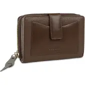 Bugatti portemonnee Viola Ladies Zip Wallet Cognac - Grey Lichtbruin