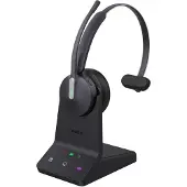 Yealink Headset WH64 Mono UC On Ear headset Draadloos Mono Zwart Ruisonderdrukking (microfoon) Volumeregeling Computer