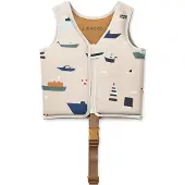 Liewood Zwemvest - 15-19 kg - Dove - Zeilen/Sandy - - OneSize - Zwemvesten